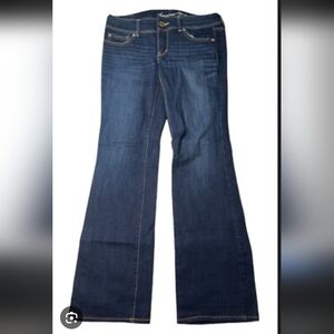 Women's American Eagle Slim Boot Stretch Dark Blue Flared Denim Jeans